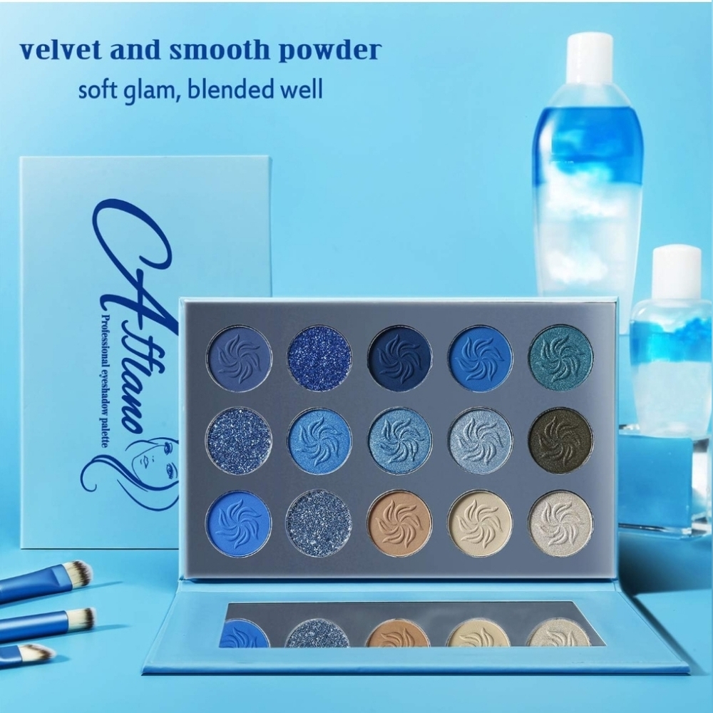 NEW Afflano Space Blue Eye Shadow pallette sealed in plastic